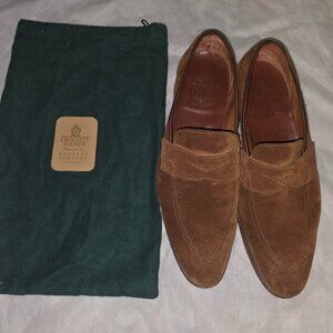 Crockett & Jones Men's brown suede Loafers - UK10.5/EURO SIZE 44.5